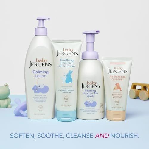 Jergens Baby Calming Head to Toe Foaming Wash – Sanfte Reinigung für Babys Haut und Haare, 532 ml