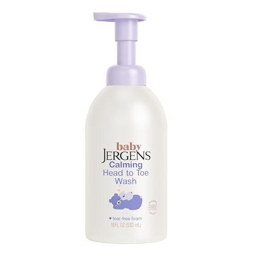 Jergens Baby Calming Head to Toe Foaming Wash – Sanfte Reinigung für Babys Haut und Haare, 532 ml
