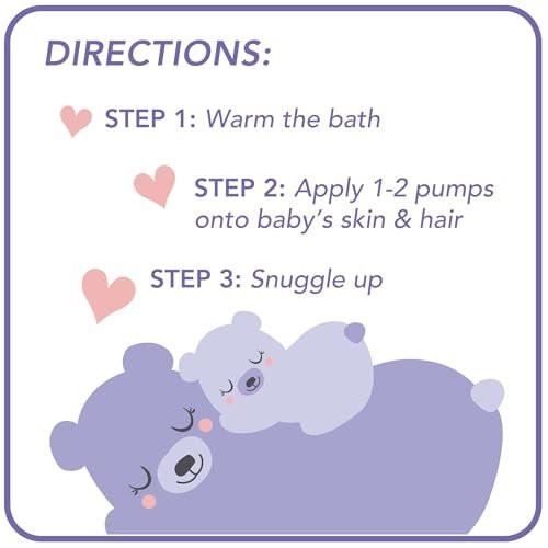 Jergens Baby Calming Head to Toe Foaming Wash – Sanfte Reinigung für Babys Haut und Haare, 532 ml