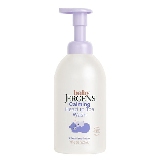 Jergens Baby Calming Head to Toe Foaming Wash – Sanfte Reinigung für Babys Haut und Haare, 532 ml