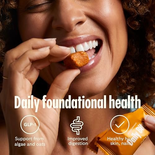 GEM Daily Bite für Frauen und Männer – 20+ Vitamine, Mineralien & Superfoods wie Zink, Vitamin D, B-Komplex, K, Kurkuma, Ballaststoffe & Präbiotika, Beta-Glucan GLP-1 Unterstützung & Immunität (Zitrone-Ingwer, 7 Stück)