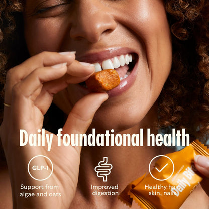 GEM Daily Bite für Frauen und Männer – 20+ Vitamine, Mineralien & Superfoods wie Zink, Vitamin D, B-Komplex, K, Kurkuma, Ballaststoffe & Präbiotika, Beta-Glucan GLP-1 Unterstützung & Immunität (Zitrone-Ingwer, 7 Stück)