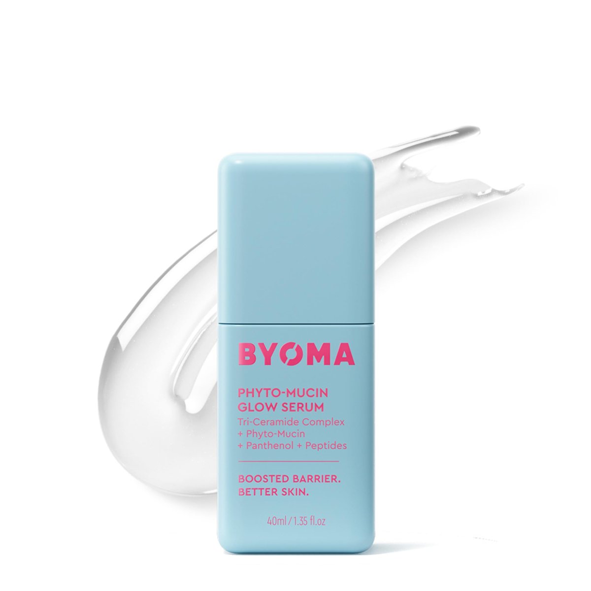 BYOMA Phyto-Mucin Glow Serum – Gesichtsserum für Glashaut – Polstert, Grundiert + Hydratisiert – Perfekter Primer und Make-up-Basis – Stärkt die Hautbarriere – 40 ml