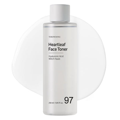 TOSOWOONG Heartleaf Gesichtswasser mit 970.200 ppm Herzblattextrakt, Centella, Hyaluronsäure, Hamamelis – Hautberuhigend, Feuchtigkeitsspendend, Reinigend, gegen Unreinheiten – Koreanische Hautpflege, 250 ml