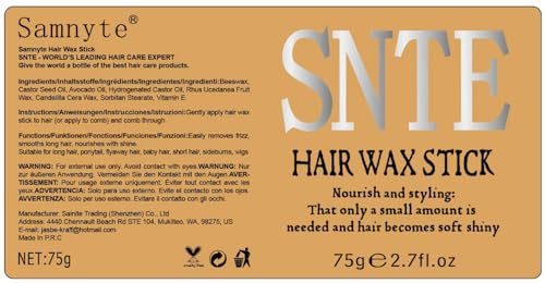 6-teiliges Haarwachs-Stick-Set für fliegende Haare, Topsy Tail Haartool für Frauen, Mädchen & Kinder, Slick Back Haarbürste, nicht fettende Styling-Tools, 2,7 Unzen