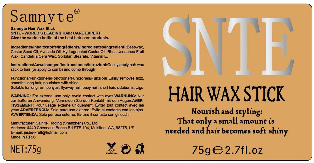 6-teiliges Haarwachs-Stick-Set für fliegende Haare, Topsy Tail Haartool für Frauen, Mädchen & Kinder, Slick Back Haarbürste, nicht fettende Styling-Tools, 2,7 Unzen