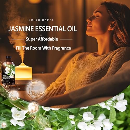 Jasmin ätherisches Öl 120 ml – FRAOIL Premium Duftöl für Diffuser, Aromatherapie, Yoga, DIY Kerzen- und Seifenherstellung, Parfümherstellung, Geschenk für Frauen