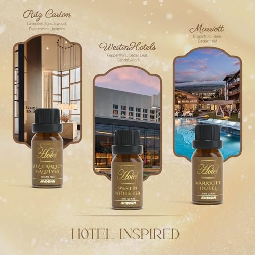ARVIDSSON Hotel Diffuser Oils Geschenkset – Luxuriöse Duftöle für Aromadiffuser, inspiriert von 5-Sterne-Hotel-Düften, Geschenk für Frauen und Männer