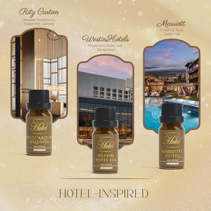 ARVIDSSON Hotel Diffuser Oils Geschenkset – Luxuriöse Duftöle für Aromadiffuser, inspiriert von 5-Sterne-Hotel-Düften, Geschenk für Frauen und Männer