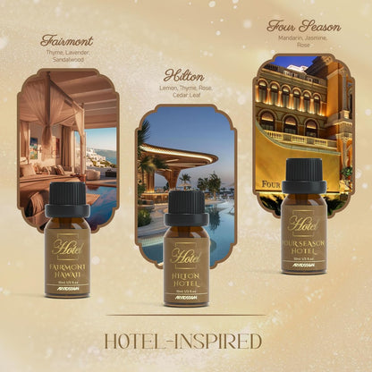 ARVIDSSON Hotel Diffuser Oils Geschenkset – Luxuriöse Duftöle für Aromadiffuser, inspiriert von 5-Sterne-Hotel-Düften, Geschenk für Frauen und Männer