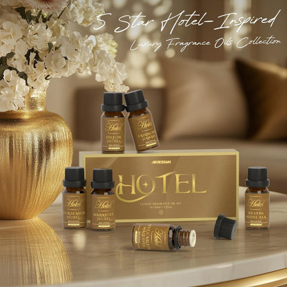 ARVIDSSON Hotel Diffuser Oils Geschenkset – Luxuriöse Duftöle für Aromadiffuser, inspiriert von 5-Sterne-Hotel-Düften, Geschenk für Frauen und Männer