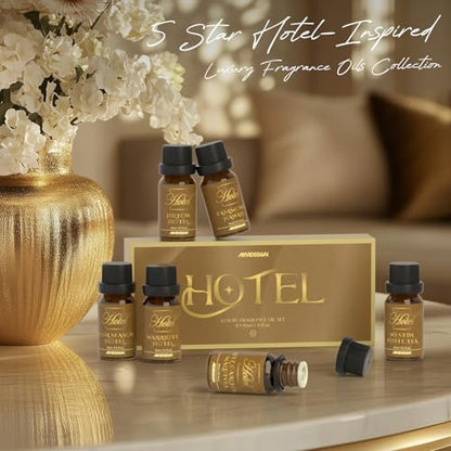 ARVIDSSON Hotel Diffuser Oils Geschenkset – Luxuriöse Duftöle für Aromadiffuser, inspiriert von 5-Sterne-Hotel-Düften, Geschenk für Frauen und Männer