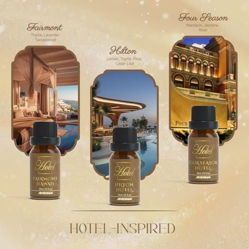 ARVIDSSON Hotel Diffuser Oils Geschenkset – Luxuriöse Duftöle für Aromadiffuser, inspiriert von 5-Sterne-Hotel-Düften, Geschenk für Frauen und Männer