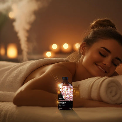 Kirschblüten Ätherisches Öl, 120 ml - Für Diffuser, Luftbefeuchter, Yoga, DIY Kerzen- und Seifenherstellung, Parfüm - Geschenk für Frauen - FRAOIL