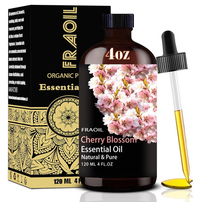 Kirschblüten Ätherisches Öl, 120 ml - Für Diffuser, Luftbefeuchter, Yoga, DIY Kerzen- und Seifenherstellung, Parfüm - Geschenk für Frauen - FRAOIL