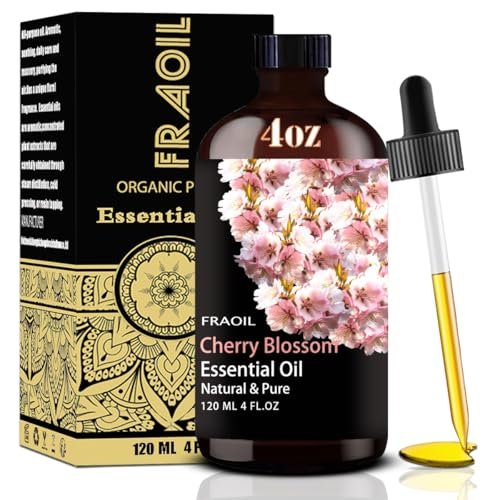 Kirschblüten Ätherisches Öl, 120 ml - Für Diffuser, Luftbefeuchter, Yoga, DIY Kerzen- und Seifenherstellung, Parfüm - Geschenk für Frauen - FRAOIL
