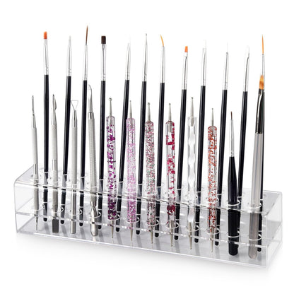 Wiojtry Nagelkunst-Werkzeug-Organizer, Nagelbürstenhalter, Nageltechniker-Geschenke, Aufbewahrung für professionelle Beauty-Nagelpflege-Kit-Werkzeuge, Make-up-Präsentationsbox, nachfüllbarer Behälterhalter-Organisation