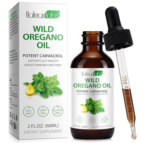 newseel Oregano Öl Tropfen – Bio Oregano Öl, 60 ml (2 fl.oz) – Hochwertiges Oregano Öl
