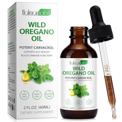 newseel Oregano Öl Tropfen – Bio Oregano Öl, 60 ml (2 fl.oz) – Hochwertiges Oregano Öl