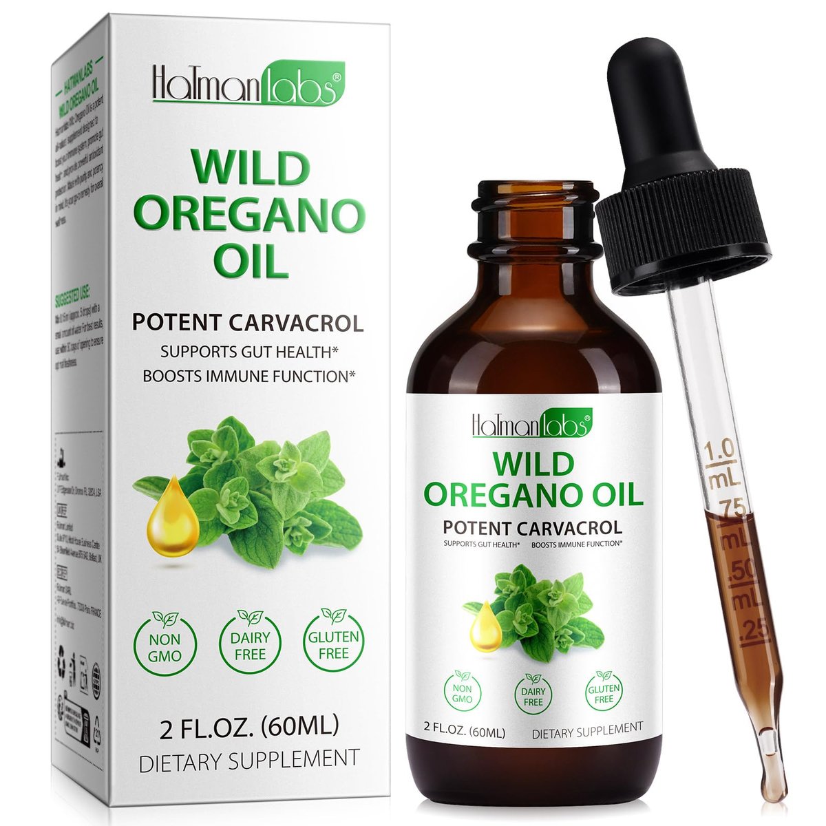 newseel Oregano Öl Tropfen – Bio Oregano Öl, 60 ml (2 fl.oz) – Hochwertiges Oregano Öl
