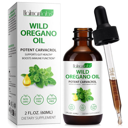 newseel Oregano Öl Tropfen – Bio Oregano Öl, 60 ml (2 fl.oz) – Hochwertiges Oregano Öl
