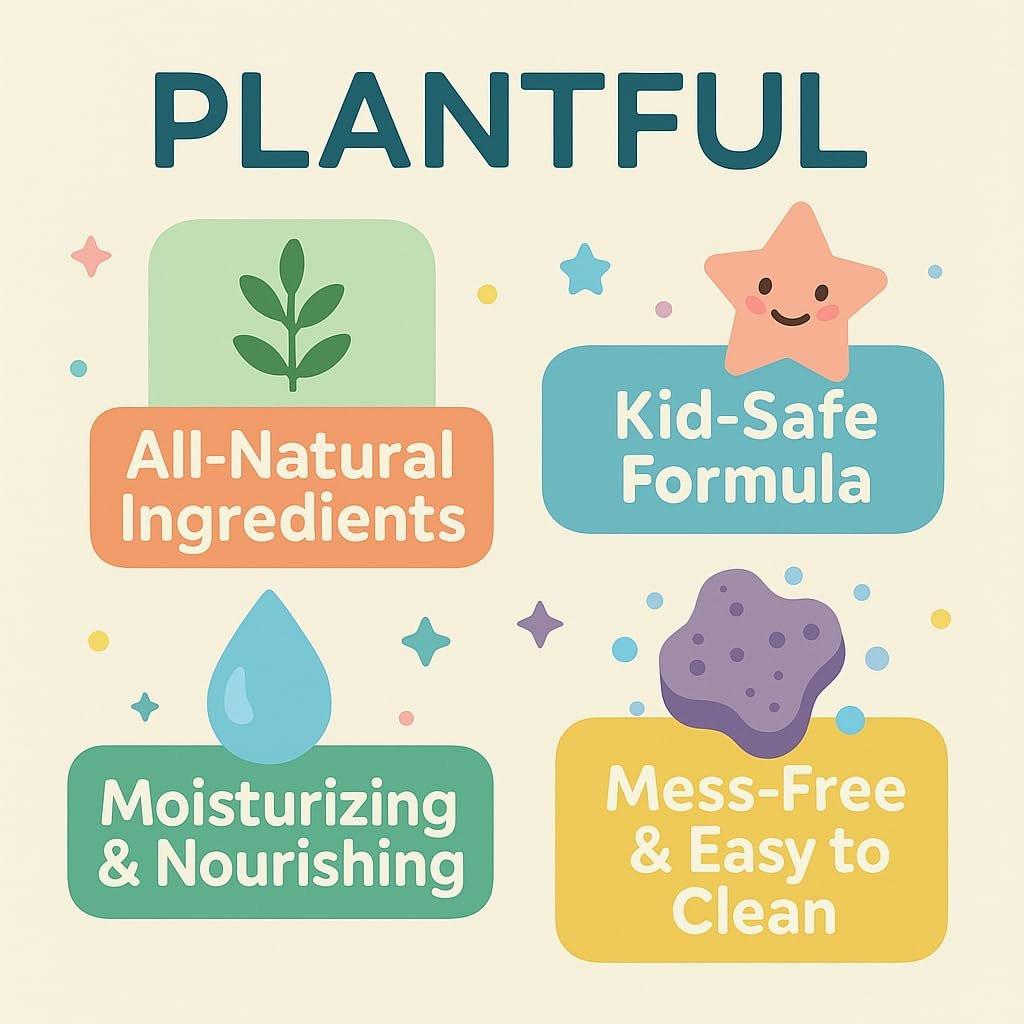 Plantful™ Natürliche Badebomben für Kinder, ungiftig, Schaumpods, flauschiger Schaum, Weihnachtsgeschenke, Badeschaum für Mädchen und Jungen, 9er-Pack, Kleinkinder, reine ätherische Öle