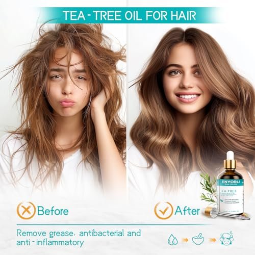 ENYORLI Teebaumöl 100 ml – 100% reines ätherisches Öl für Diffuser, Haare, Kopfhaut, Haut, Nägel & DIY