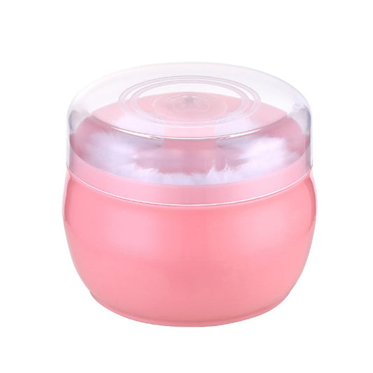 After-Bath Puff Box – Kosmetik-Puderbox mit Sieb und Puderquasten für Zuhause und Reisen (Pink)