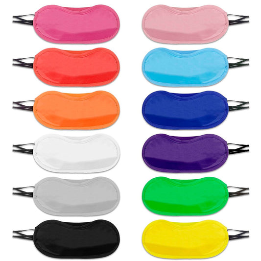 12er-Pack Schlafmasken Multicolor – Augenmasken mit Nasensteg und verstellbarem Band für Damen, Herren und Kinder – Ideal für Teambuilding-Spiele und Partys