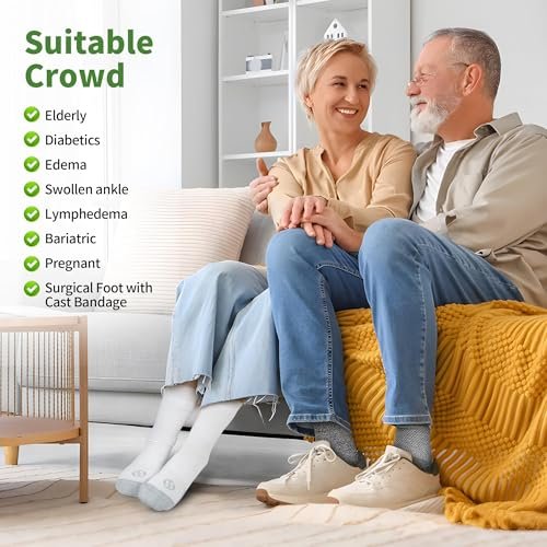 NOLUNT Diabetikersocken für Herren, 6 Paar Bambusviskose ohne Bündchen, Crew-Socken, Größen 9-12, 10-13, 13-15 (Weiß+Schwarz+Dunkelgrau+Tiefgrau+Sandfarben+Tiefblau - Large)
