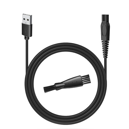 uijino Ufree U-1176 Ladekabel für Barttrimmer – 1 Meter, Schwarz, inklusive Reinigungsbürste