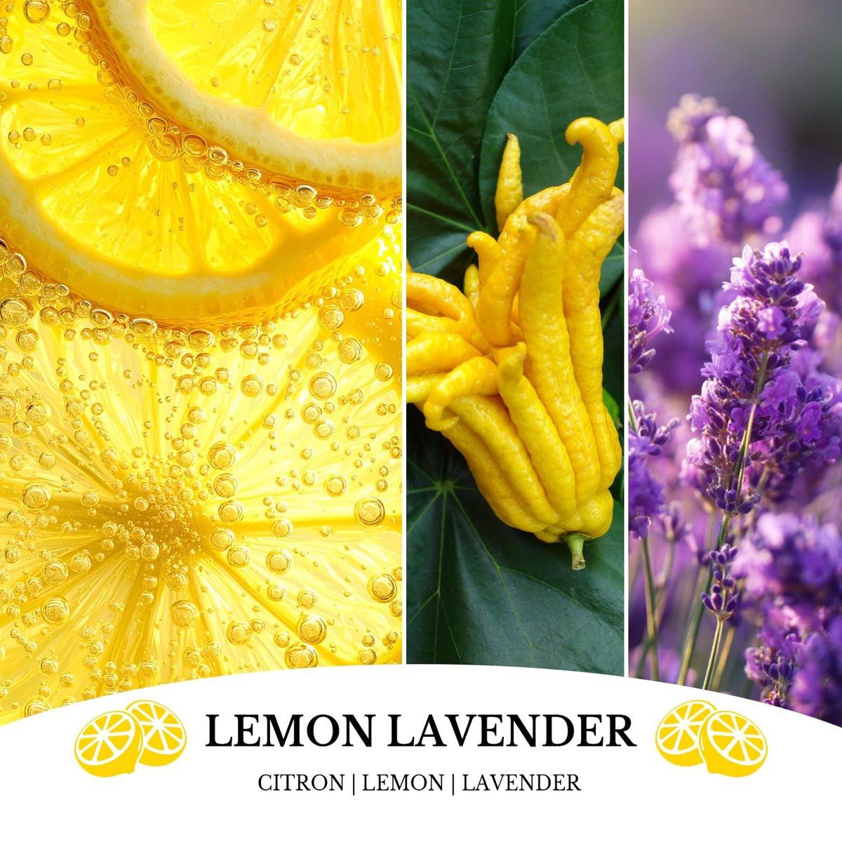 Lemon Lavender Duftkerze, Sojakerze mit Zitrone und Lavendel, 200g, 50 Stunden Brenndauer, Geschenk für Muttertag, Wohnaccessoire