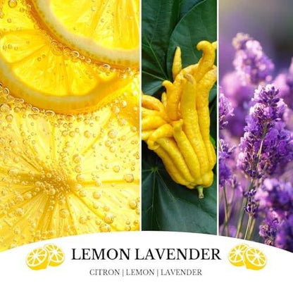 Lemon Lavender Duftkerze, Sojakerze mit Zitrone und Lavendel, 200g, 50 Stunden Brenndauer, Geschenk für Muttertag, Wohnaccessoire