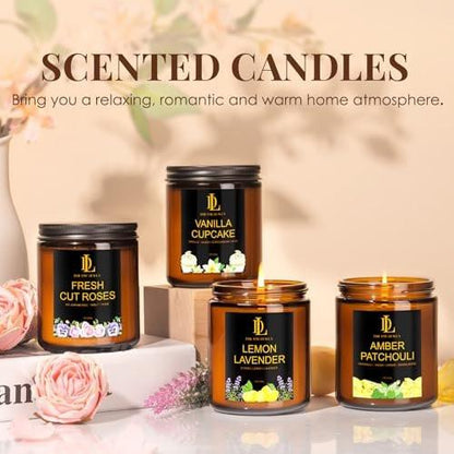 Frisch geschnittene Rosen Kerzen, Duftkerze mit Rosenduft, Muttertagsgeschenk für Frauen, Sojakerze für Zuhause, 7oz 50 Stunden Brenndauer, Wohndekoration