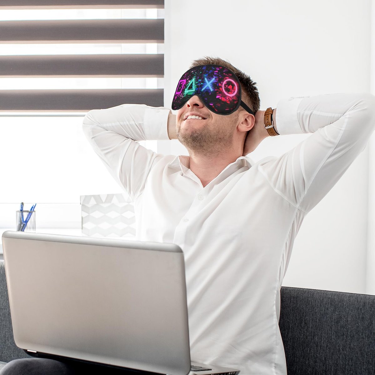 2er-Pack Schlafmasken für Jungen – Seidige Blackout-Maske für Kinder & Erwachsene, Reise-Augenmaske für Gaming & Schlaf