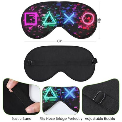 2er-Pack Schlafmasken für Jungen – Seidige Blackout-Maske für Kinder & Erwachsene, Reise-Augenmaske für Gaming & Schlaf