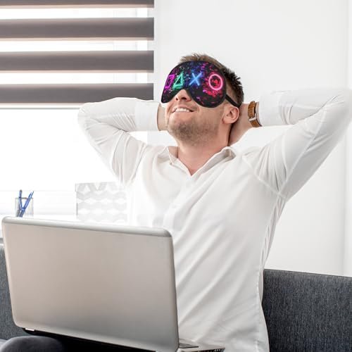 2er-Pack Schlafmasken für Jungen – Seidige Blackout-Maske für Kinder & Erwachsene, Reise-Augenmaske für Gaming & Schlaf