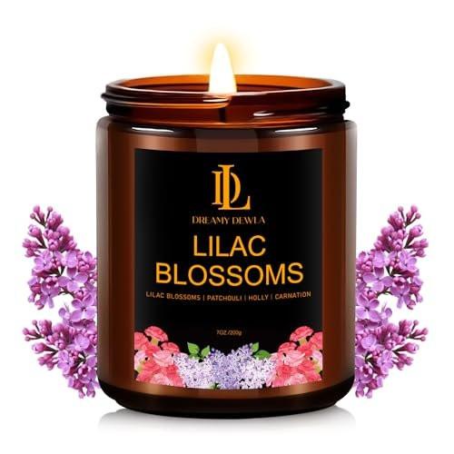Fliederblüten Duftkerzen, Sojakerzen für Zuhause, 7oz 50 Stunden Brenndauer, Aromatherapie-Geschenke für Frauen, Lilac Blossom