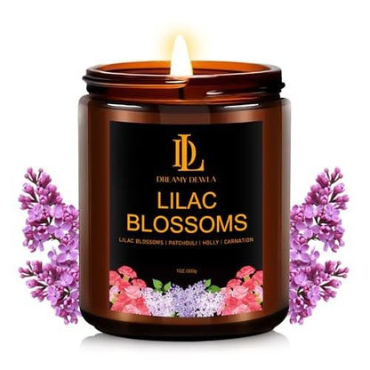 Fliederblüten Duftkerzen, Sojakerzen für Zuhause, 7oz 50 Stunden Brenndauer, Aromatherapie-Geschenke für Frauen, Lilac Blossom