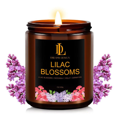 Fliederblüten Duftkerzen, Sojakerzen für Zuhause, 7oz 50 Stunden Brenndauer, Aromatherapie-Geschenke für Frauen, Lilac Blossom