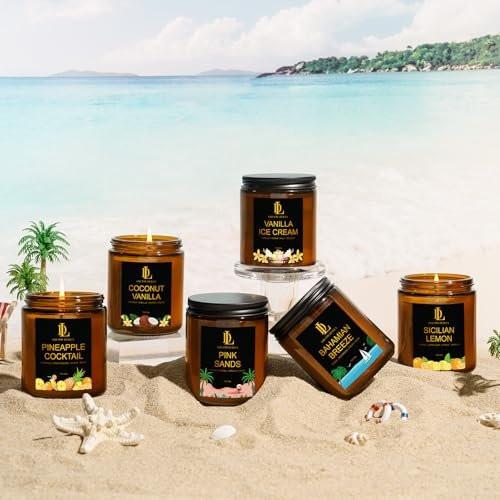 Ananas-Cocktail-Kerzen, 7oz Ananas-Cocktail Duftkerze, natürliche Sojakerzen für den Duft zu Hause, langanhaltend mit 50 Stunden Brenndauer, Geschenke für Männer und Frauen