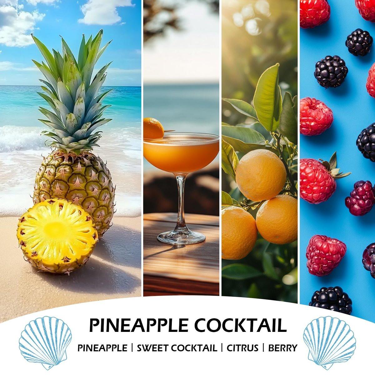 Ananas-Cocktail-Kerzen, 7oz Ananas-Cocktail Duftkerze, natürliche Sojakerzen für den Duft zu Hause, langanhaltend mit 50 Stunden Brenndauer, Geschenke für Männer und Frauen
