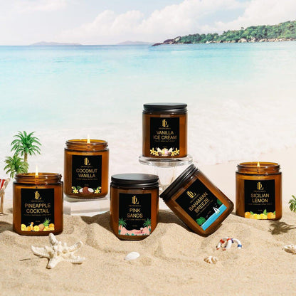 Ananas-Cocktail-Kerzen, 7oz Ananas-Cocktail Duftkerze, natürliche Sojakerzen für den Duft zu Hause, langanhaltend mit 50 Stunden Brenndauer, Geschenke für Männer und Frauen