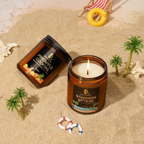 Ananas-Cocktail-Kerzen, 7oz Ananas-Cocktail Duftkerze, natürliche Sojakerzen für den Duft zu Hause, langanhaltend mit 50 Stunden Brenndauer, Geschenke für Männer und Frauen