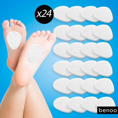 Metatarsal-Pads für Damen & Herren (24er Pack) – Ballenpolster für Schmerzlinderung, Filz-Metatarsal-Einlagen für alle Schuharten, Morton-Neurom, Einheitsgröße, High-Heel-Einlegesohlen (6 mm dick)
