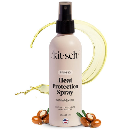 Kitsch Hitzeschutzspray für Haare – Hitzeschutz mit Arganöl – Styling-Spray gegen Frizz, für Glanz & Schutz – Ideal als Geschenk für Frauen – 200 ml