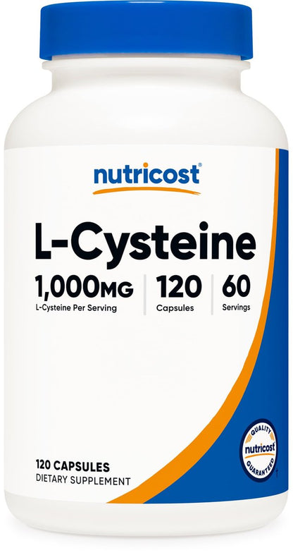 Nutricost L-Cystein 1000mg, 120 Kapseln - Non-GMO, glutenfrei, 500mg pro Kapsel
