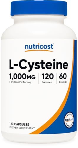 Nutricost L-Cystein 1000mg, 120 Kapseln - Non-GMO, glutenfrei, 500mg pro Kapsel