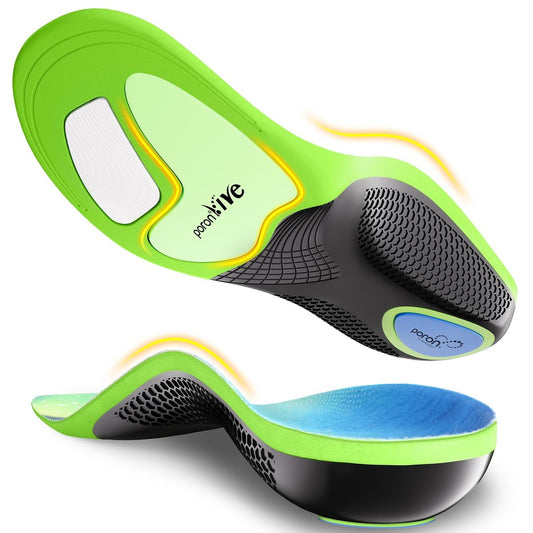 Healrecux Plantar Fasciitis Einlegesohlen für Damen und Herren – Hochbelastbare Fußgewölbestützen für Schmerzlinderung, Arbeitsstiefel Orthotics Einlegesohlen für ganztägiges Stehen, Größe L