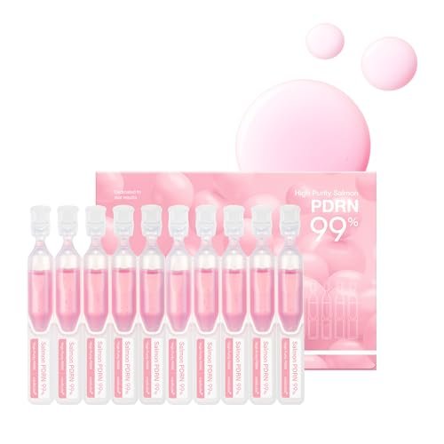 Medicube Salmon DNA PDRN Pink One Day Serum – 99% Salmon DNA PDRN Intensivampulle mit Kollagen, Glutathion, Hyaluronsäure für strahlende Haut | Koreanische Hautpflege 0,05 fl.oz x 10 Stück
